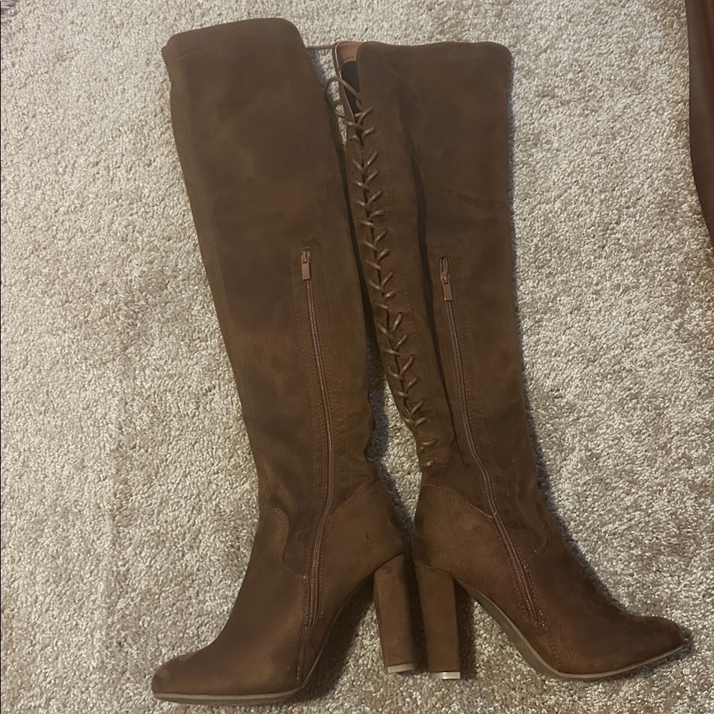 TOP Moda Chocolate Brown Suede Boots